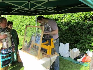 Paul making goodies for Bert to sell